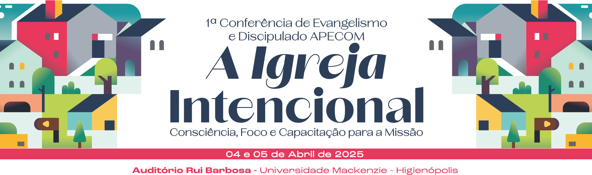 Banner da 1ª Conferência de Evangelismo e Discipulado APECOM